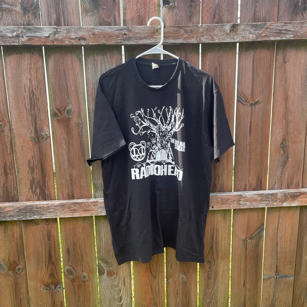 Black Radiohead band Graphic T-Shirt